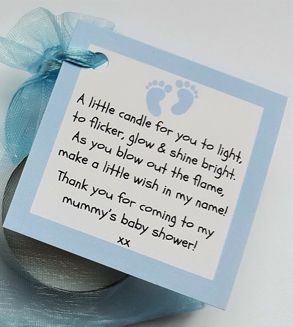 Baby Shower Vanilla Tealight Candle Favours | Blue, Pink & Yellow | Pack of 1–150