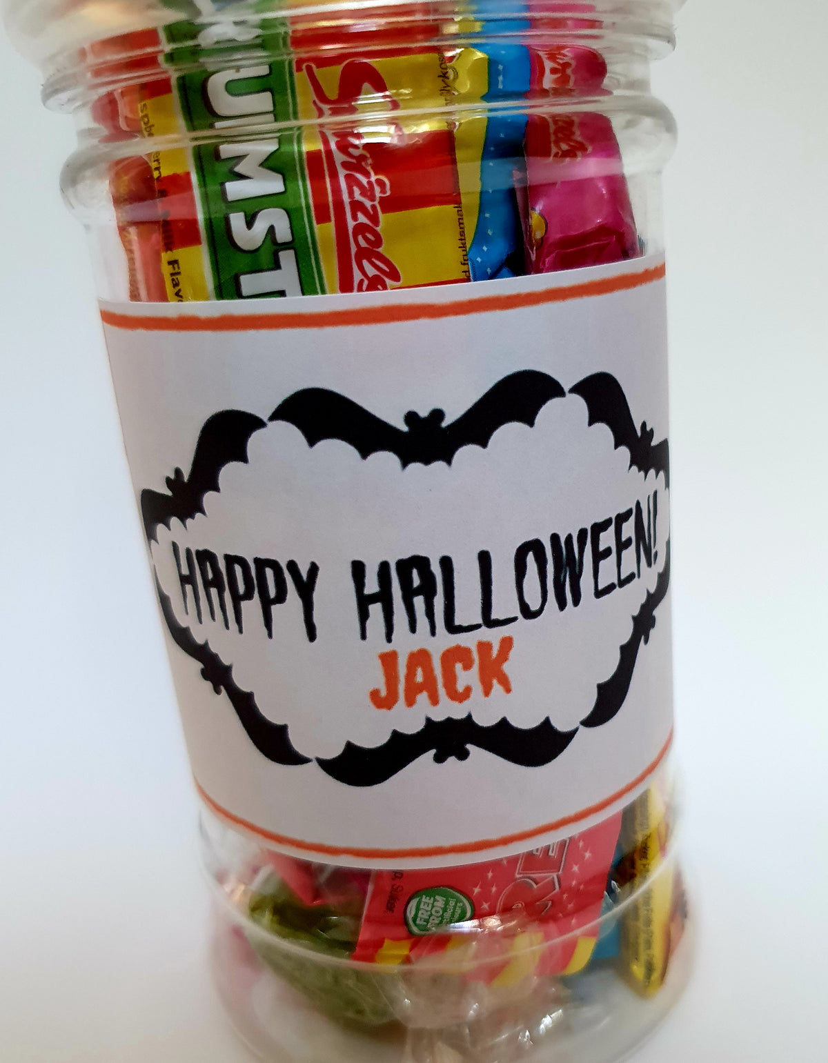 Personalised Halloween Sweet Jar | Filled with Sweets or Chocolates | Trick or Treat Gift