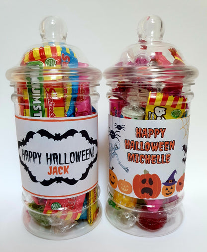 Personalised Halloween Sweet Jar | Filled with Sweets or Chocolates | Trick or Treat Gift