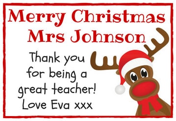 Personalised Christmas Sweet Jar | Filled with Sweets or Chocolates | Festive Gift
