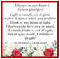 10 x Personalised Funeral Candle Favours | 10 Pack | Vanilla Tealight Keepsake with Poem Card | Flower Designs