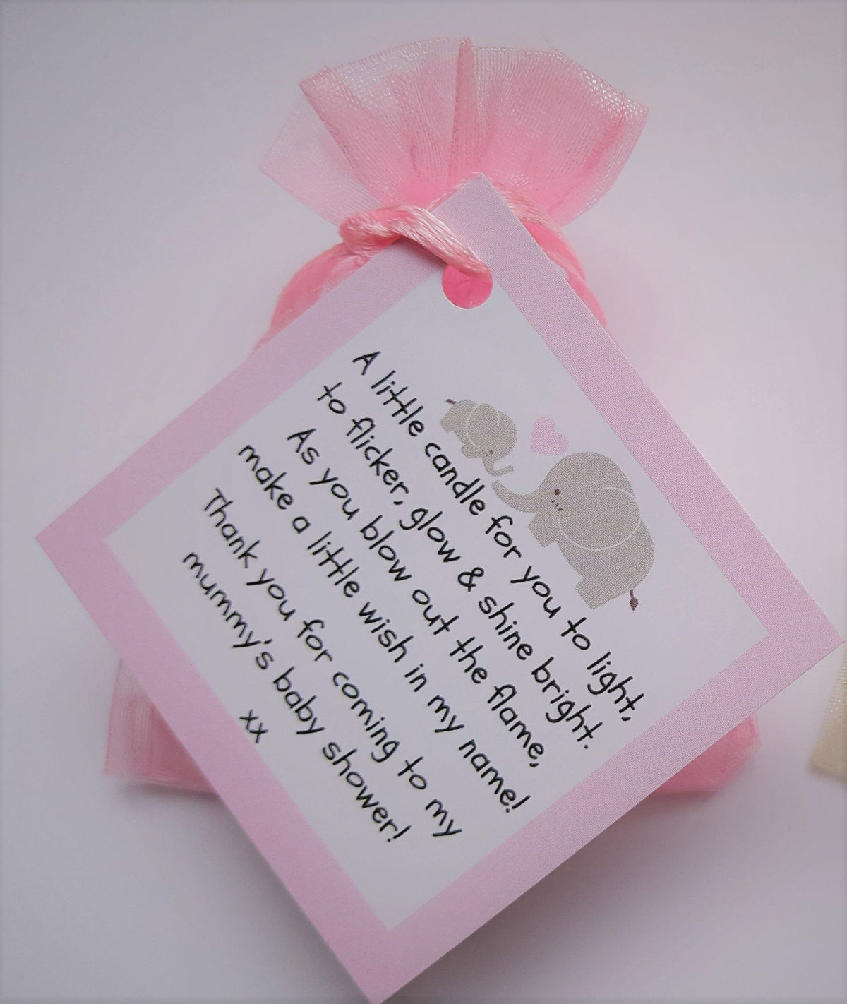 Baby Shower Vanilla Tealight Candle Favours | Blue, Pink & Yellow | Pack of 1–150