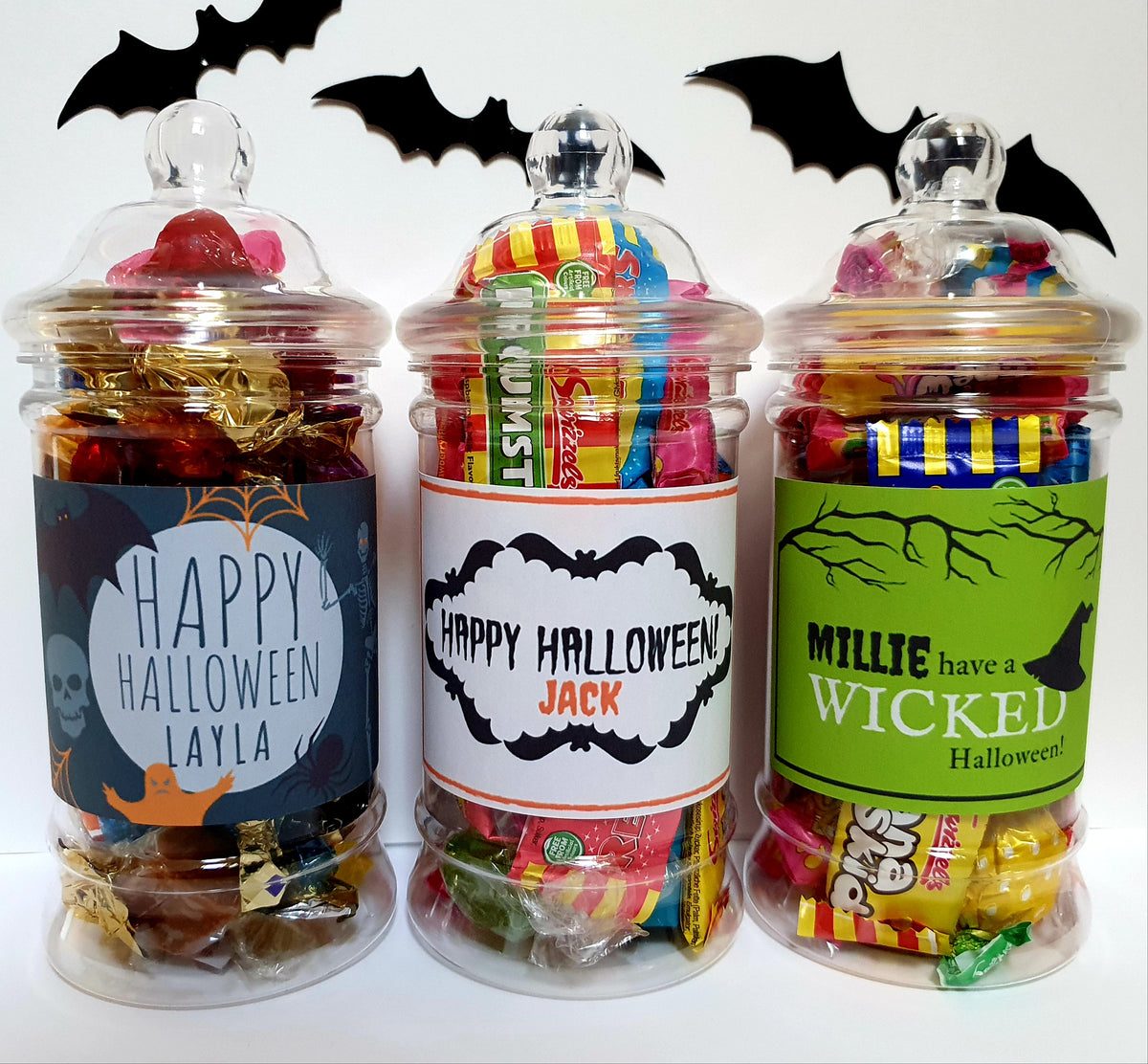 Personalised Halloween Sweet Jar | Filled with Sweets or Chocolates | Trick or Treat Gift