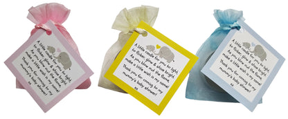 Baby Shower Vanilla Tealight Candle Favours | Blue, Pink & Yellow | Pack of 1–150
